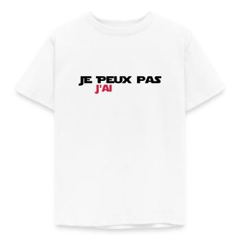 je peux pas j'ai - T-shirt Enfant - blanc - Devant - AI Model Kid Male (0cm)