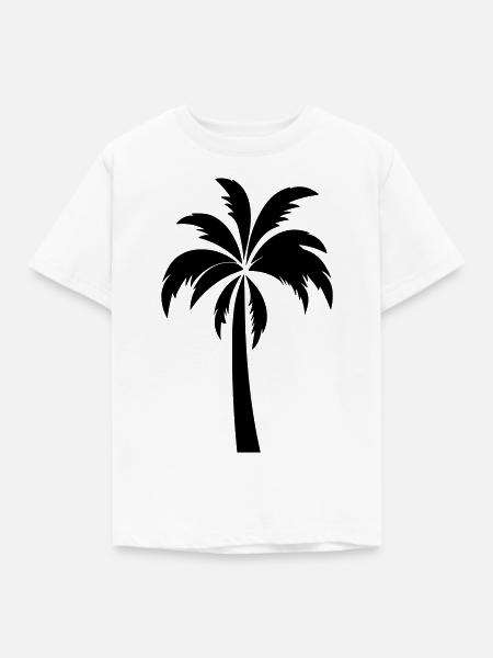 Palme - Kinder T-Shirt - Weiß