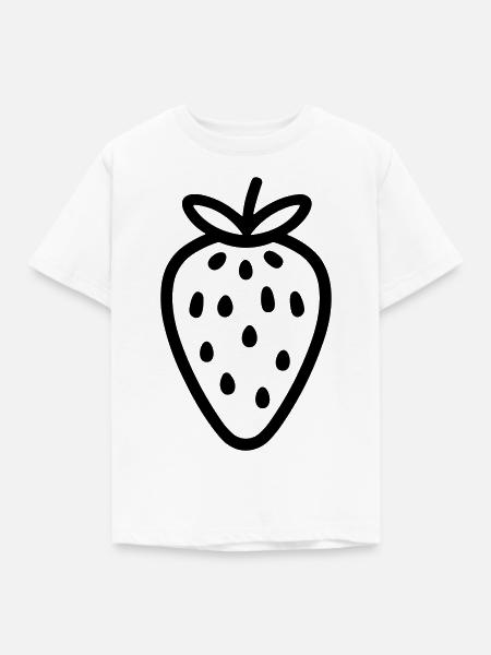 Erdbeere - Kinder T-Shirt - Weiß