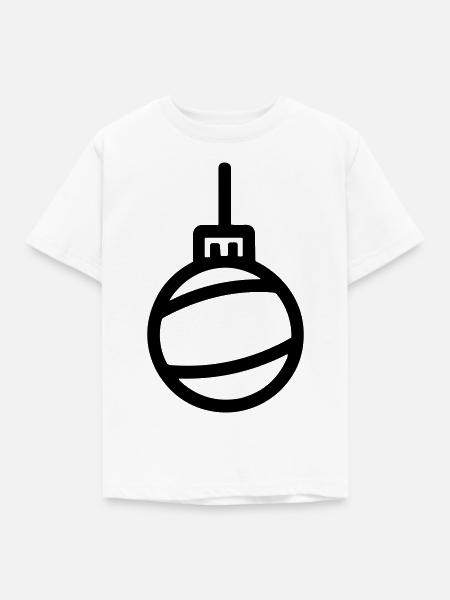 Weihnachtskugel - Kinder T-Shirt - Weiß
