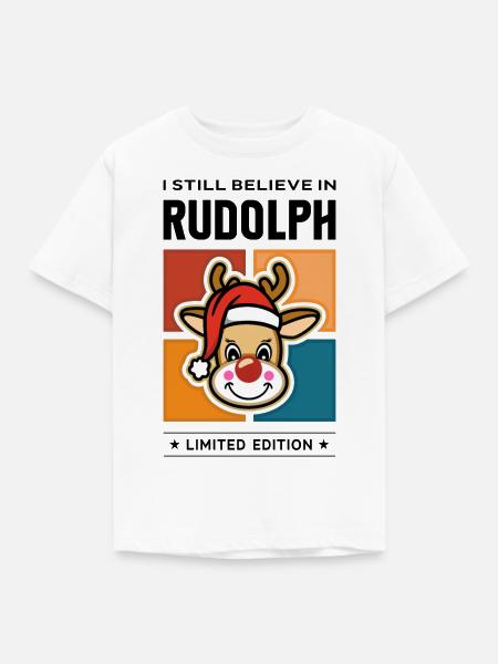 Rudolph - Kinder T-Shirt - Weiß