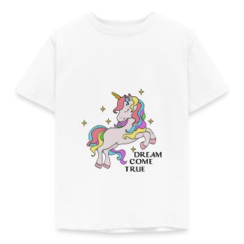 Einhorn, Einhörner, Ich liebe Einhörner, Geschenk - Kinder T-Shirt - Weiß - Vorne - AI Model Kid Male (0cm)