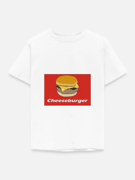 Cheeseburger - Kinder T-Shirt - Weiß