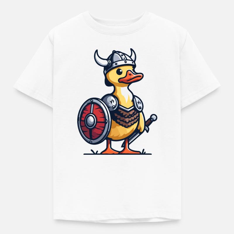 Viking Quack : Le canard du Valhalla - T-shirt Enfant - blanc