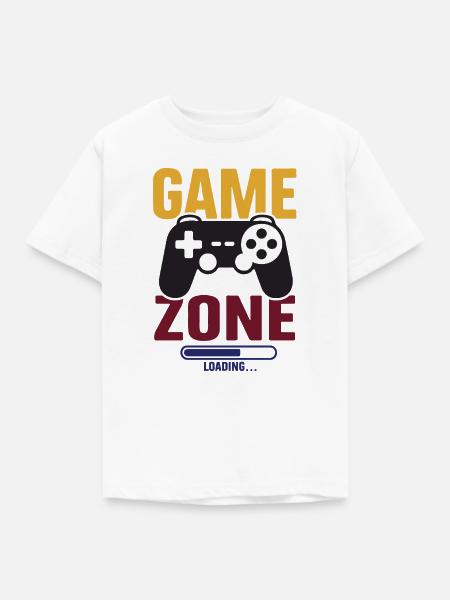 Gamer – Game Zone - Kinder T-Shirt - Weiß
