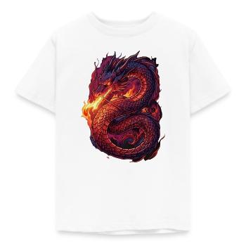 Tempête de Dragon de Feu - T-shirt Enfant - blanc - Devant - AI Model Kid Male (0cm)