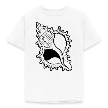 shell - Kids' T-Shirt - white - Front - AI Model Kid Male (0cm)