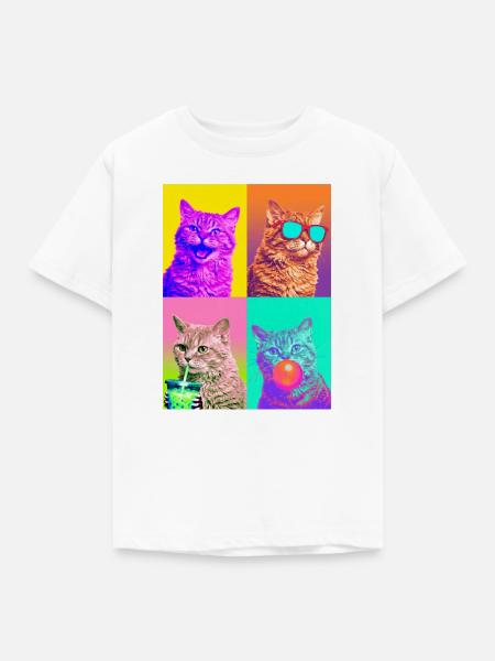 Katzen Selkirk Rex Katze - Kinder T-Shirt - Weiß