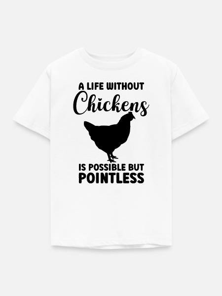 Huhn Statement Humor - Kinder T-Shirt - Weiß