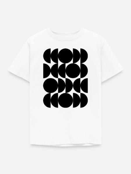 kühnes geometrisches Bauhaus-Kunst-T-Shirt - Kinder T-Shirt - Weiß