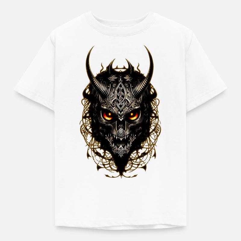 Tête avec cornes - T-shirt Enfant - blanc