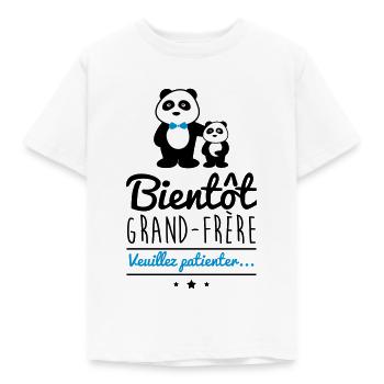 Bientôt grand frère, futur grand-frère - T-shirt Enfant - blanc - Devant - AI Model Kid Male (0cm)