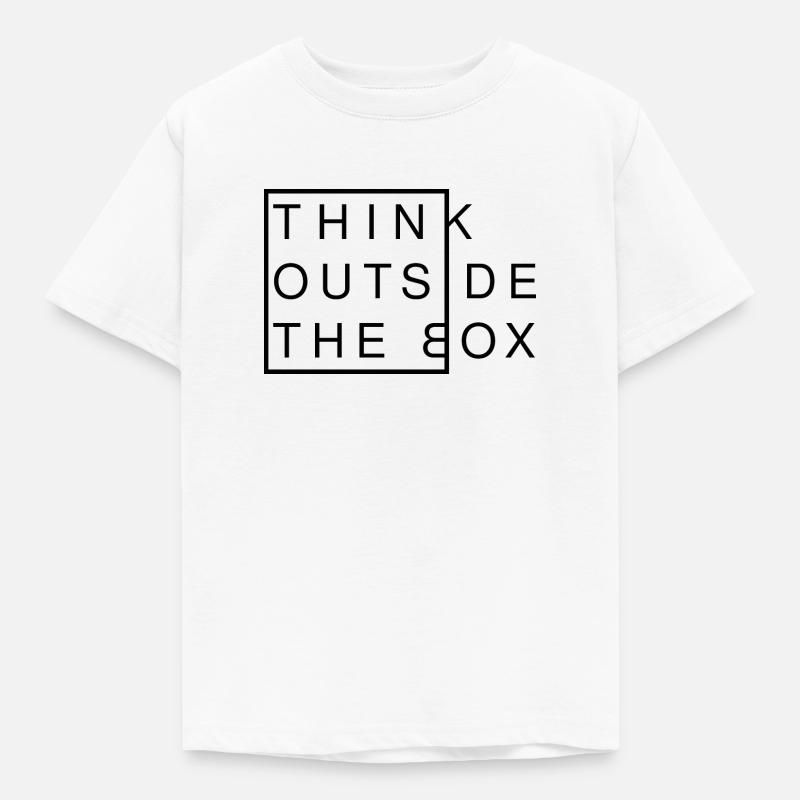 Think Outside The Box - Pensée créative Moderne - T-shirt Enfant - blanc