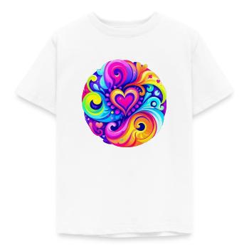 Herz - Kinder T-Shirt - Weiß - Vorne - AI Model Kid Male (0cm)