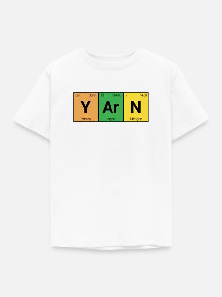 YArN Garn Stricken Haekeln - Kinder T-Shirt - Weiß