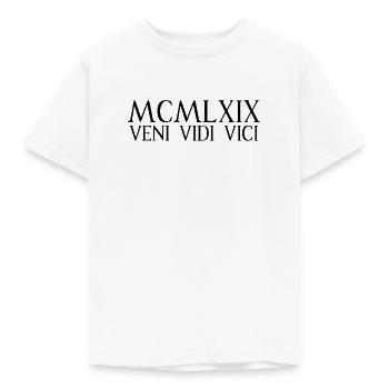 MCMLXIX 1969 Roman Numbers Birthday Gift - Kids' T-Shirt - white - Front - AI Model Kid Male (0cm)