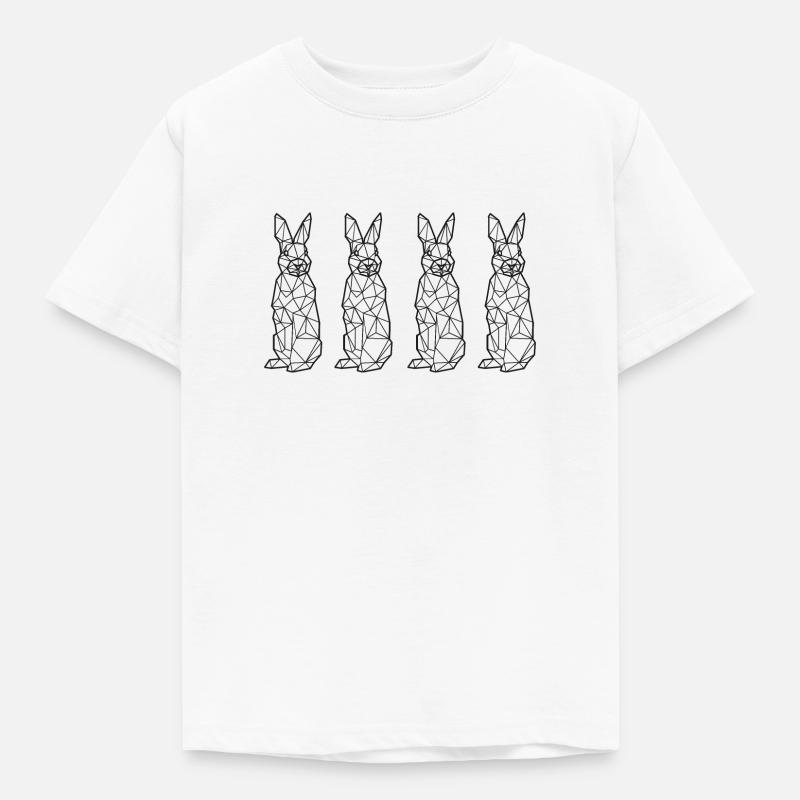 Lapin polygone lapin art. - T-shirt Enfant - blanc