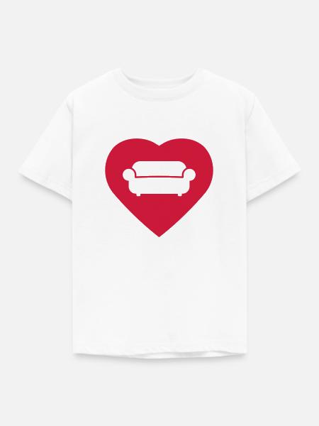Couch lover - Kinder T-Shirt - Weiß