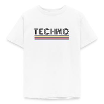 Techno Music Rétro Techno T-Shirt Cadeau - T-shirt Enfant - blanc - Devant - AI Model Kid Male (0cm)
