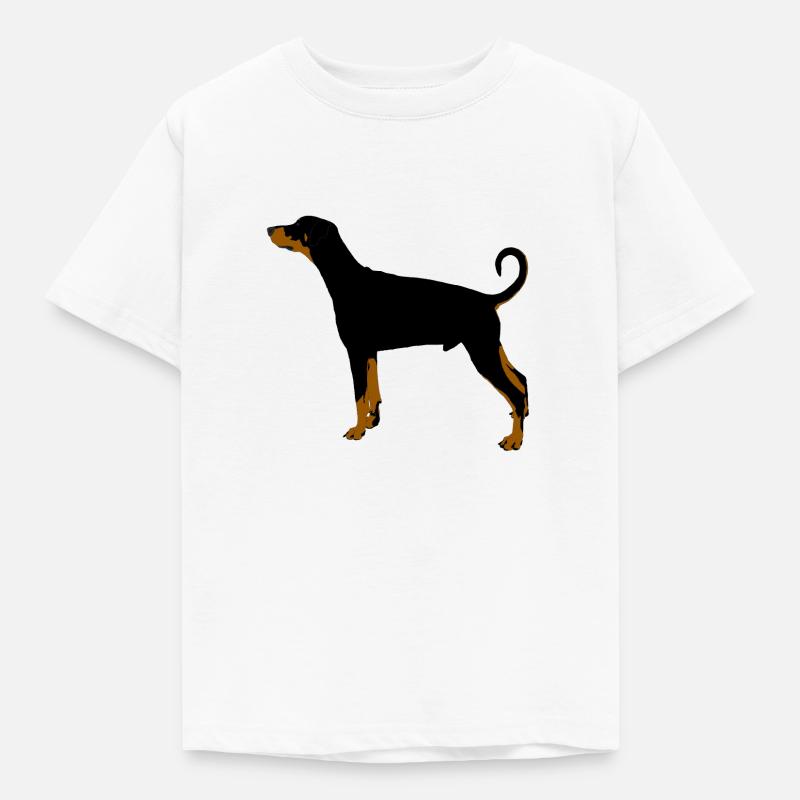 Dobermann - Kinder T-Shirt - Weiß