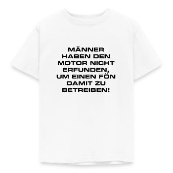 Motor Power Haar Fön Auto Ingenieur Erfinder Genie - Kinder T-Shirt - Weiß - Vorne - AI Model Kid Male (0cm)