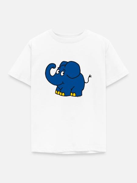 Der Elefant - Kinder T-Shirt - Weiß
