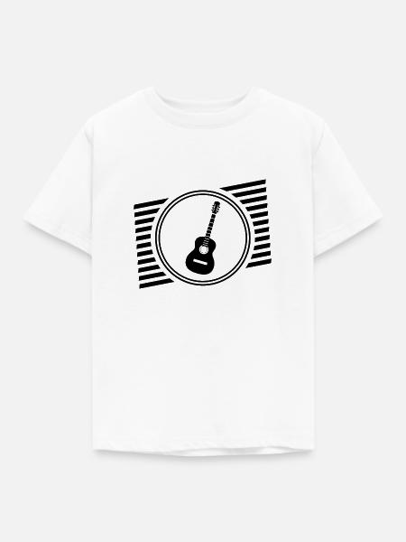 Gitarre - Kinder T-Shirt - Weiß