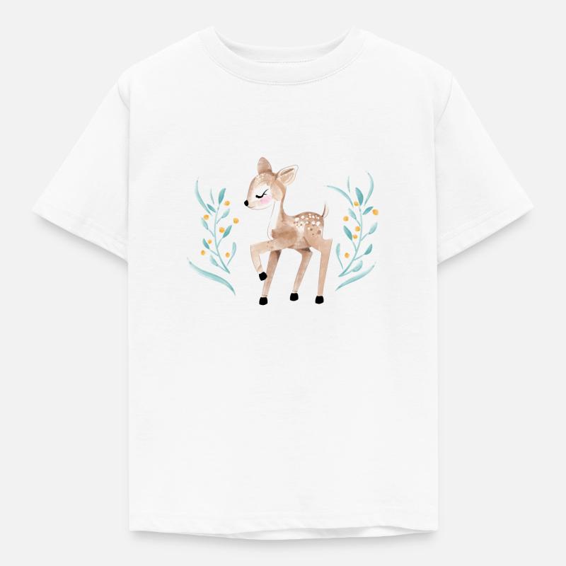 Kleiner Hirsch - Kinder T-Shirt - Weiß