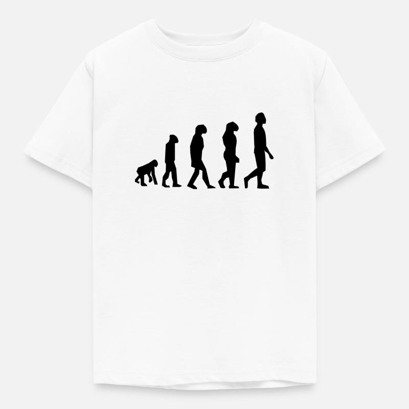 Evolution des Menschen - Kinder T-Shirt - Weiß