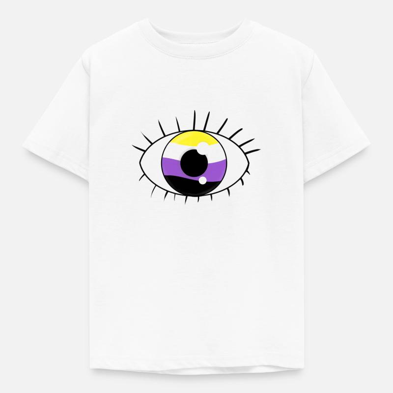 Eye non binary - Kids' T-Shirt - white
