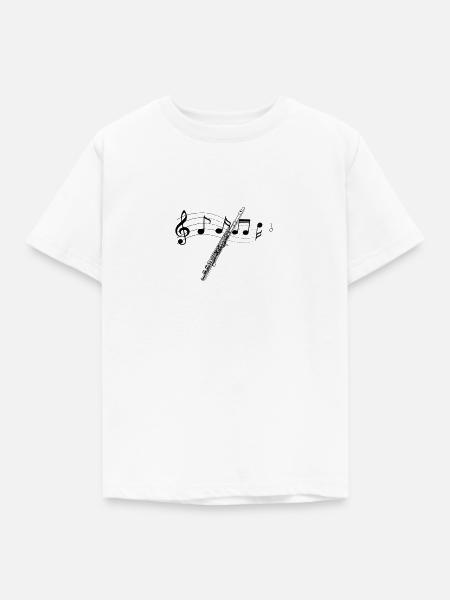 Querflöte / Flute - Kinder T-Shirt - Weiß