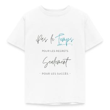 Pas le temps pour les regrets, seulement succès - T-shirt Enfant - blanc - Devant - AI Model Kid Male (0cm)
