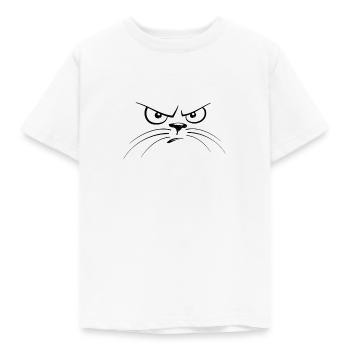 ANGRY CAT - ANGRY CAT - Kids' T-Shirt - white - Front - AI Model Kid Male (0cm)