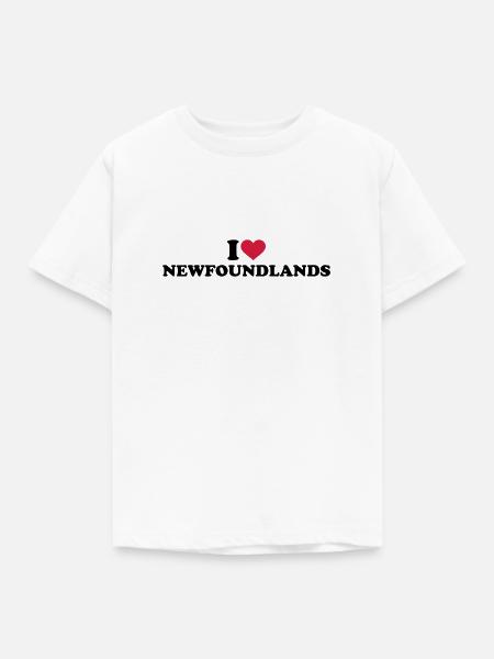 Neufundländer - Kinder T-Shirt - Weiß
