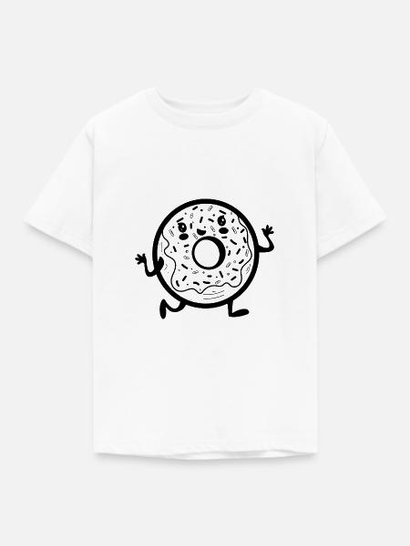Lustiger Donut - Kinder T-Shirt - Weiß
