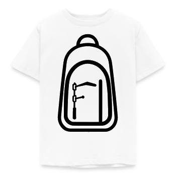 Rucksack - Kinder T-Shirt - Weiß - Vorne - AI Model Kid Male (0cm)