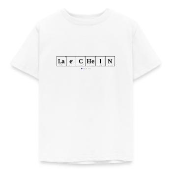laecheln (helle Stoffe) - Kinder T-Shirt - Weiß - Vorne - AI Model Kid Male (0cm)