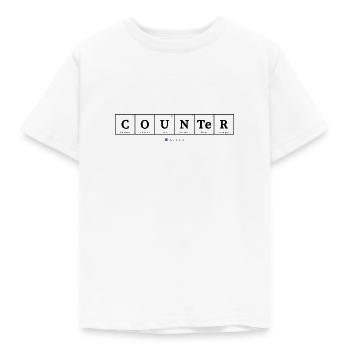 Counter (light-coloured fabrics) - Kids' T-Shirt - white - Front - AI Model Kid Male (0cm)