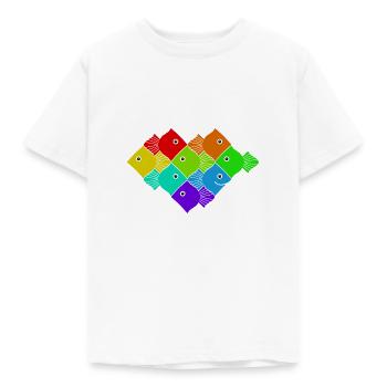 Modèle de poisson - T-shirt Enfant - blanc - Devant - AI Model Kid Male (0cm)