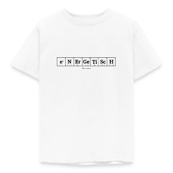 energetisch (helle Stoffe) - Kinder T-Shirt - Weiß - Vorne - AI Model Kid Male (0cm)