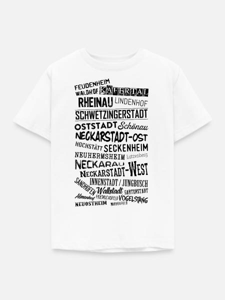 Mannheim Ortsteile - Kinder T-Shirt - Weiß