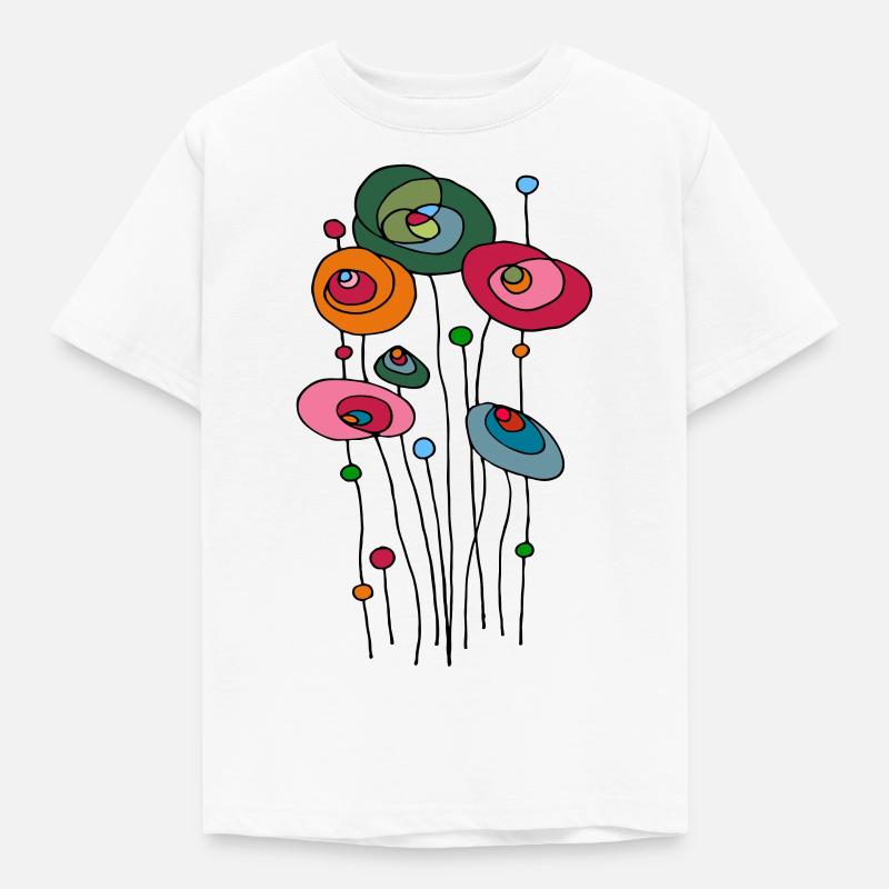 Fleurs colorées - T-shirt Enfant - blanc