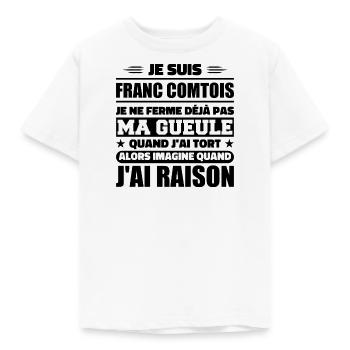 Franc comtois je ferme pas ma gueule franche comté - T-shirt Enfant - blanc - Devant - AI Model Kid Male (0cm)