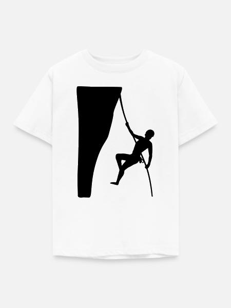 klettern, kletterin - Kinder T-Shirt - Weiß