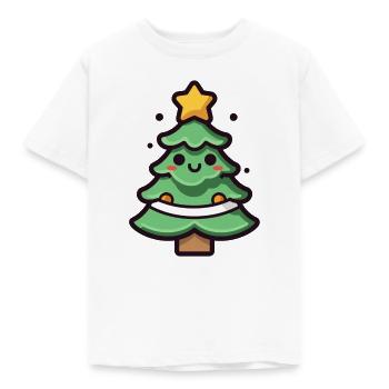 Illustration de sapin de Noël kawaii - T-shirt Enfant - blanc - Devant - AI Model Kid Male (0cm)