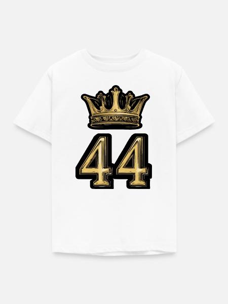44 Zahl Krone - Kinder T-Shirt - Weiß