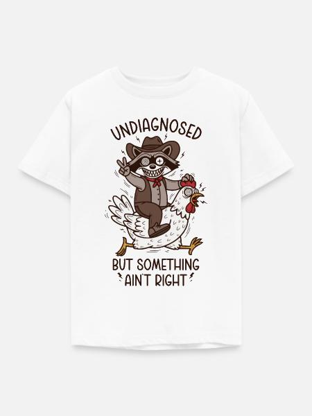 Undiagnosed but something ain't right - Kinder T-Shirt - Weiß
