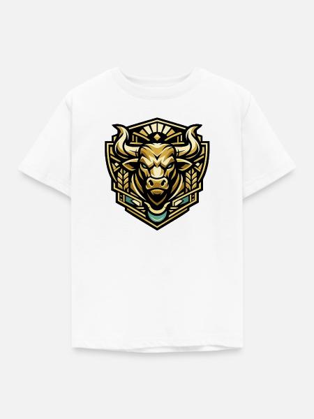 Goldstier Emblem - Kinder T-Shirt - Weiß