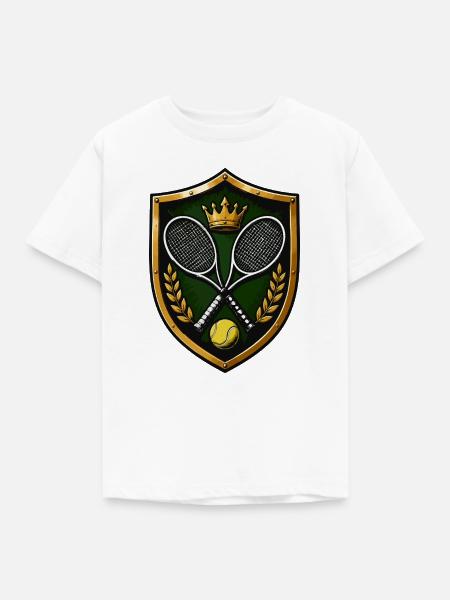 Tennis Wappen - Kinder T-Shirt - Weiß