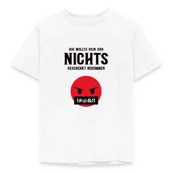 Nichts Schenken Keinen Wunsch Wunschlos Kein Nix - Kinder T-Shirt - Weiß - Vorne - AI Model Kid Male (0cm)